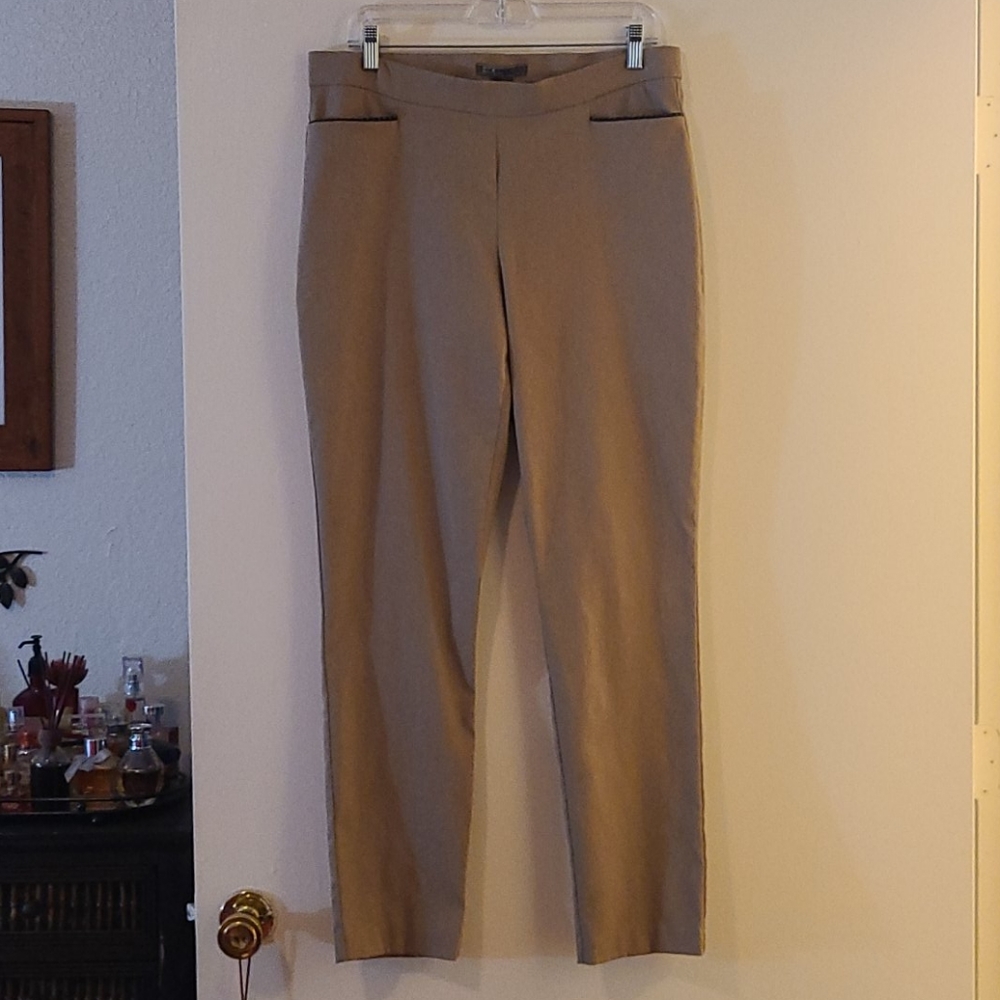 Tan Straight Leg Dress Pants